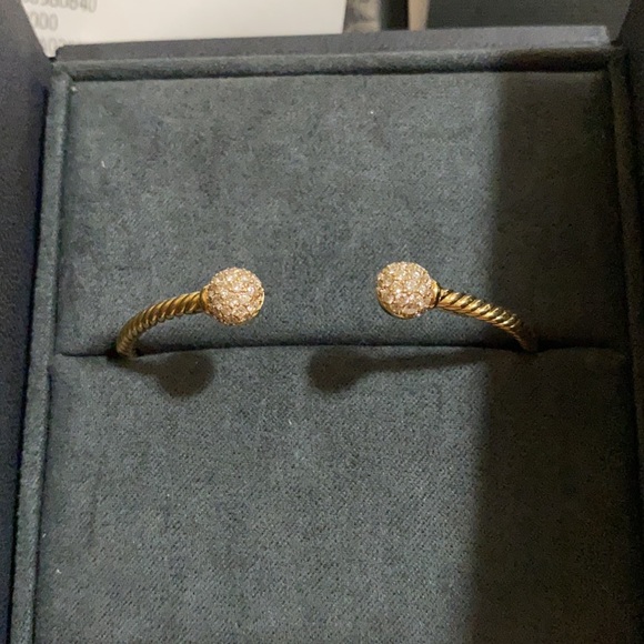 18k gold w/ diamonds David Yurman Solari Bracelet - Picture 6 of 13